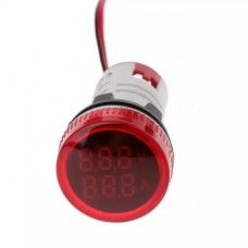 ولت متر و آمپر متر AC تابلویی (چراغ سیگنالی) - 500 ولت - 100 آمپر - قرمز